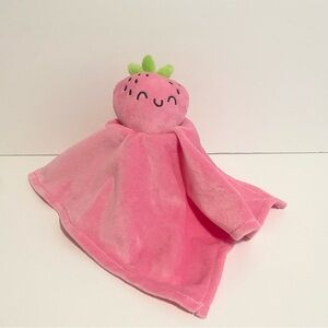 George Strawberry Lovey Pink Girl Baby Security Blanket Plush Walmart Toy 12”